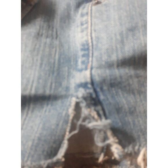 Levi 545 Shorts Women's Cutoff Distressed Blue Jeans Size 28 - Picture 8 of 10